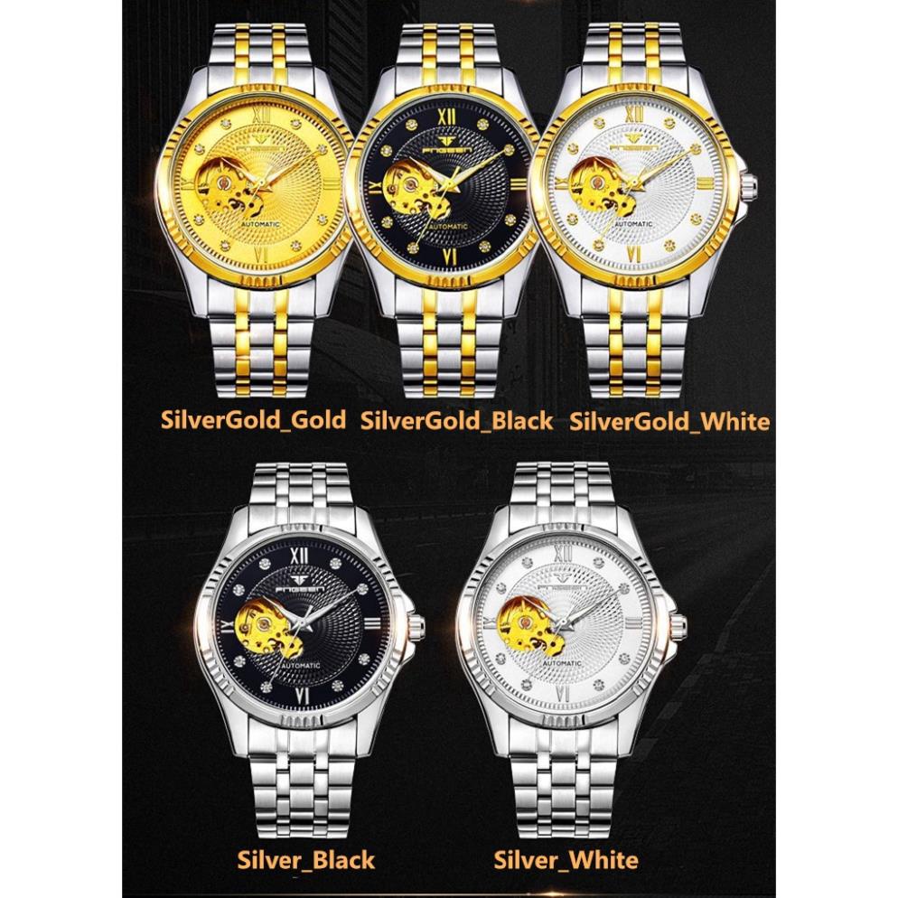 Đồng Hồ Cơ Nam FNGEEN 6810 Lộ Tim Cơ Dây Kim Loại Size 42mm Chống Nước - DONGHO AUTOMATIC