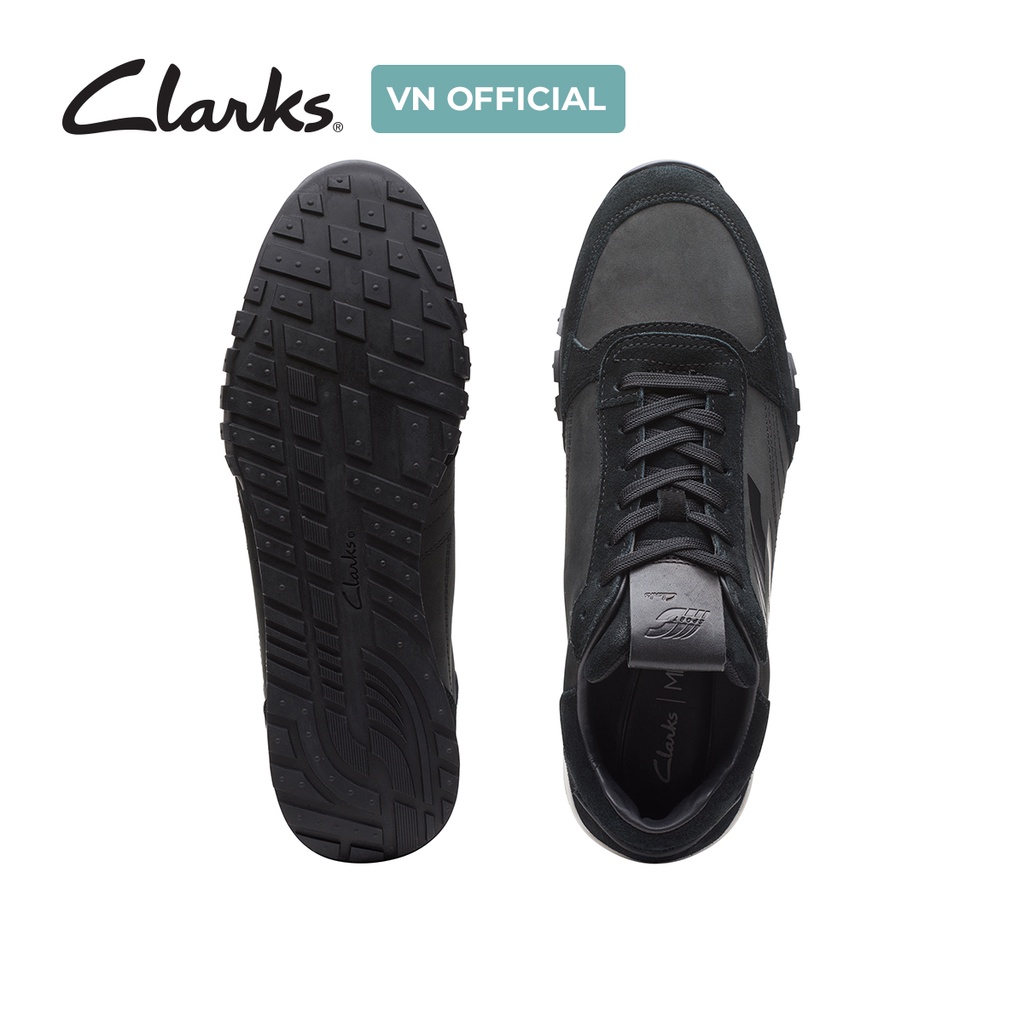 Giày Sneakers Da Nam Clarks CraftLo Lace màu đen