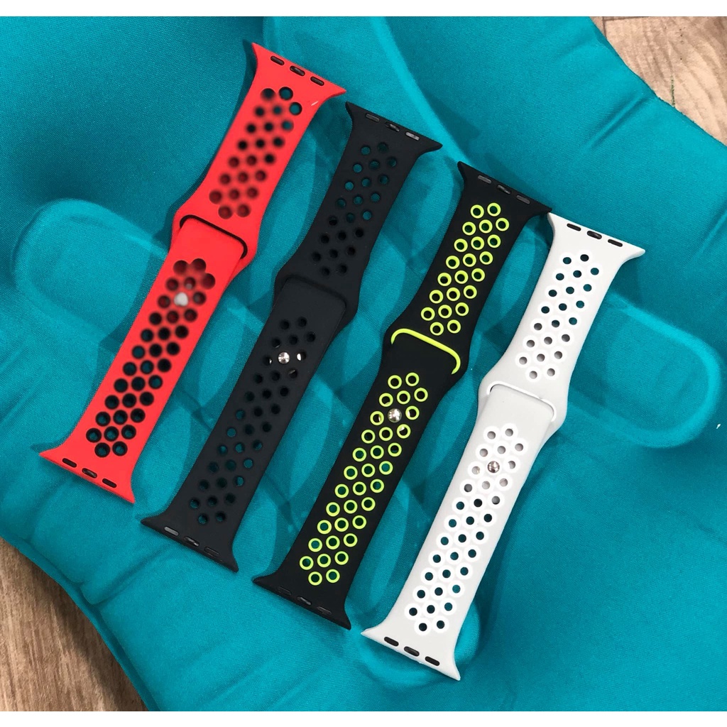 Dây Đeo Cao Su Chống Bẩn Nike Sport Apple Watch Series Pro/8/7/6/5/SE/4/3/2/1 Size 38-40-41-42-44-45-49mm
