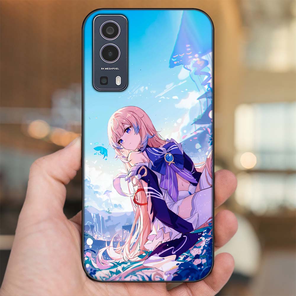 Ốp lưng Vivo Y72 5G viền đen in hình Sangonomiya Kokomi Genshin Impact
