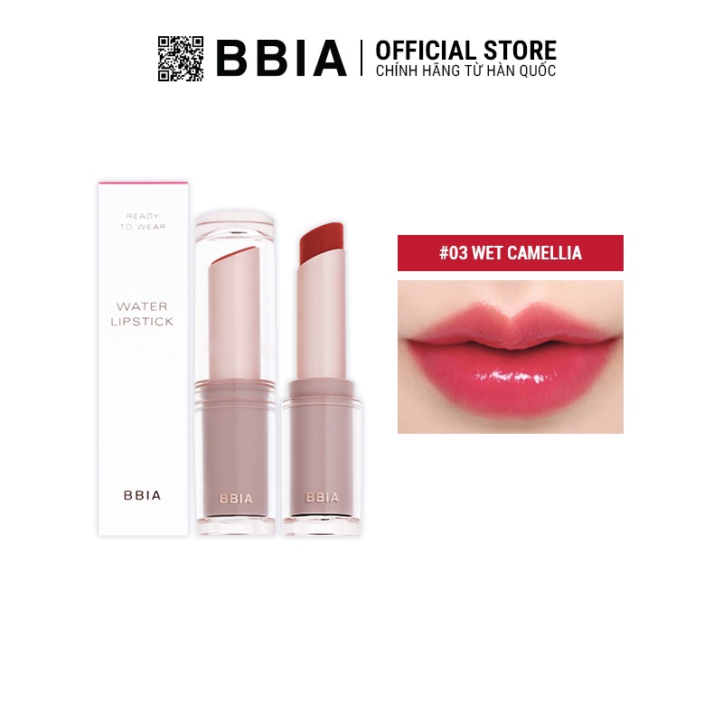 Son Dưỡng Có Màu Thuần Chay Bbia Ready To Wear Water Lipstick( 4 màu) 3g Bbia Official Store