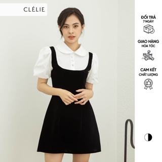 Đầm chữ a cotton nhung LILAC DRESS - CLÉLIE
