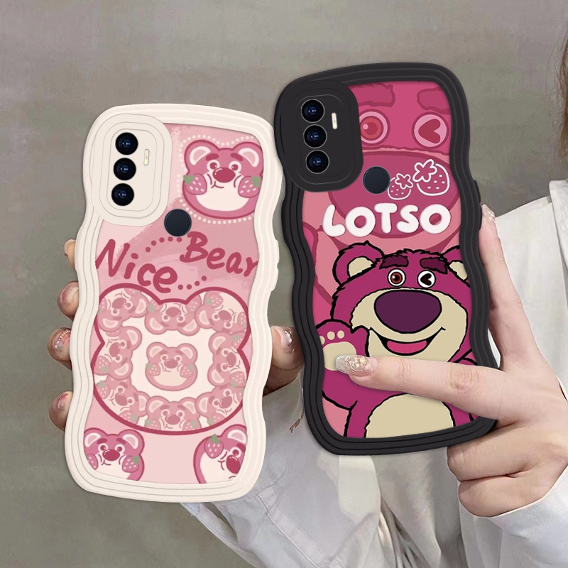 Ốp Điện Thoại Silicon Họa Tiết Gấu Dâu Tây Dễ Thương Chống Rơi Cho OPPO A53 2020-4G A53S A33 2020 A11S 2021