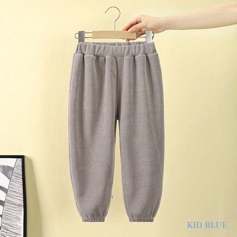 Quần Dài Bằng Lông Cừu Họa Tiết Kẻ Sọc Thời Trang Mùa Thu Hàng Mới Dành Cho Trẻ Em