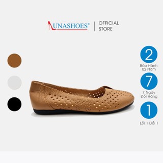Giày bệt nữ mũi tròn búp bê đế bằng Lunashoes 1501 da bò thật cao cấp dễ đi kiểu Hàn quốc nhiều màu (BH 24TH)