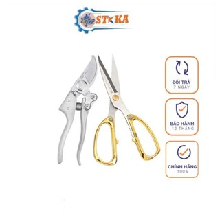 Combo kéo làm bếp đa năng sk5 + kéo cắt cành cây nhật bản kapusi chính hãng, bảo hành 12 tháng