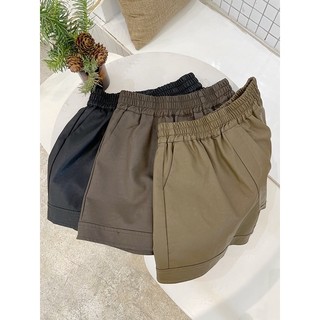 Quần short da cạp chun
