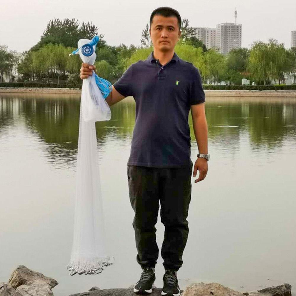 LET Lưới Đánh Bắt Cá Chất Liệu Nylon Kích Thước 6 / 8 / 10 / 12 / 16FT