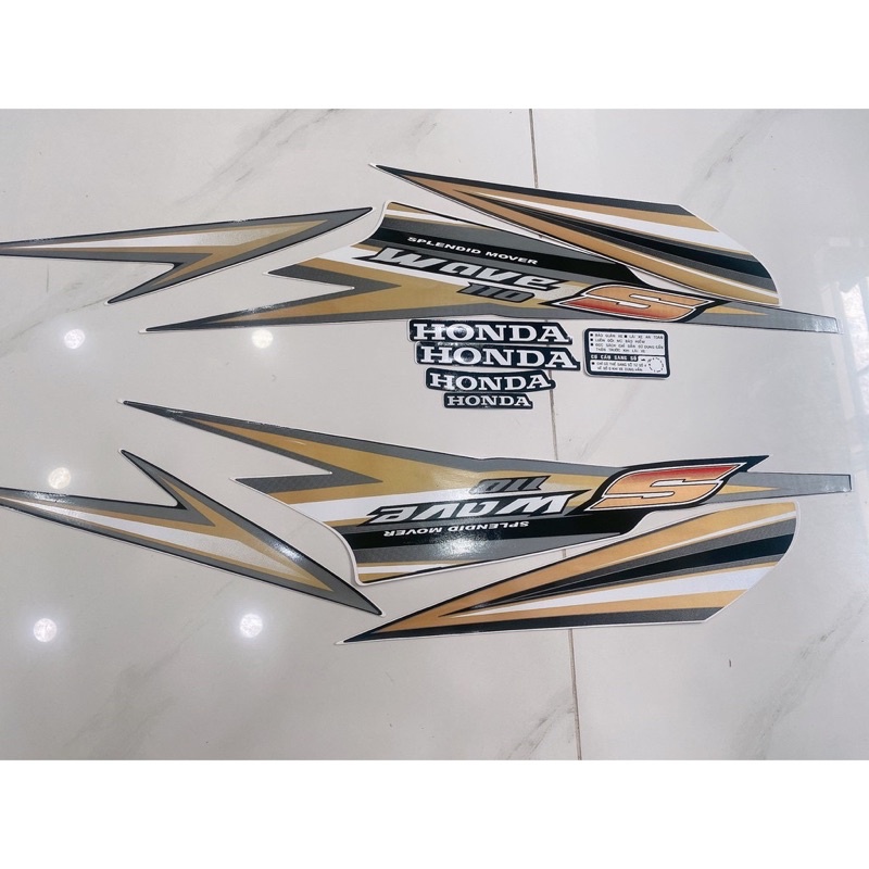 Bộ tem honda Wave S 110 màu đen đời 2010 hàng nhập Thái Lan chất lượng cao dành riêng cho dòng xe nà y,