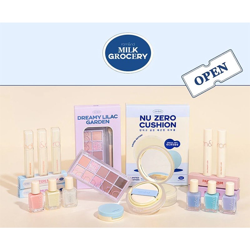 [Set 2 Hộp] Phấn Nước Che Phủ Hoàn Hảo, Mỏng Nhẹ Tự Nhiên Romand Milk Grocery Nu Zero Cushion Mini