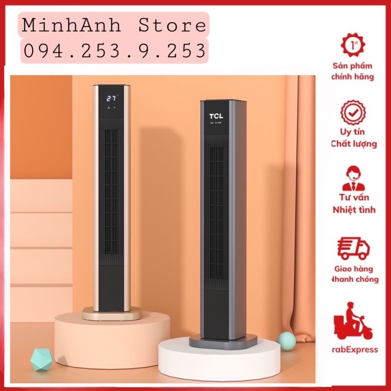 Quạt sưởi gốm TCL dáng đứng thông minh cao cấp sử dụng công nghệ PTC (Ceramic)