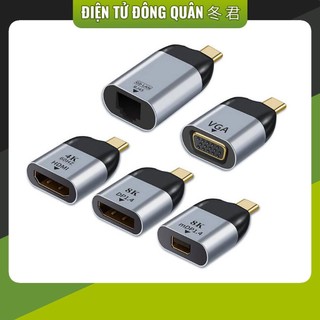 Đầu chuyển đổi type-c sang đầu hdmi, vga, displayport, mini displayport