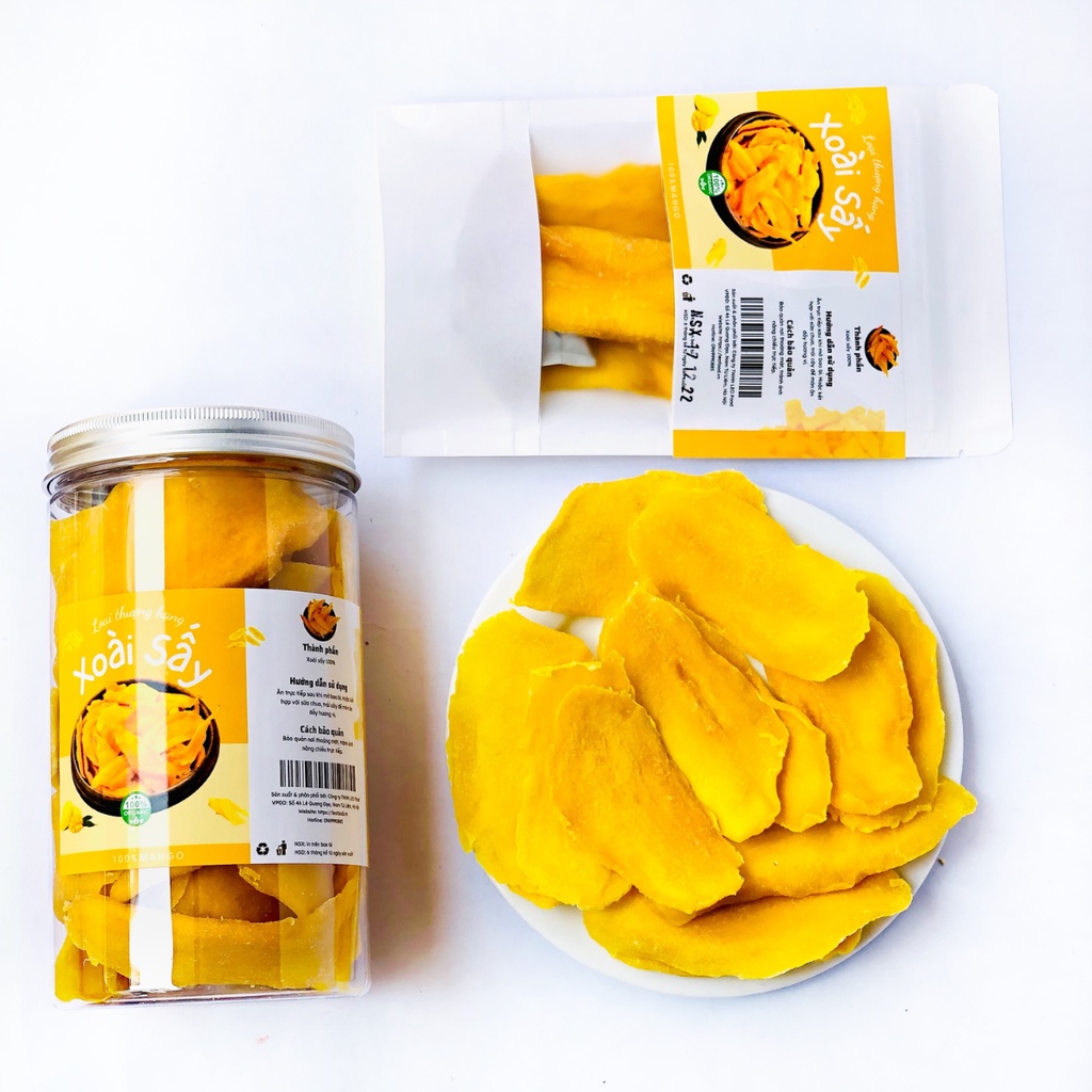 Xoài Sấy Dẻo Không Đường LeoFood Hàng Xuất Khẩu - Trái Cây Sấy Dẻo Món Ăn Vặt Ngon