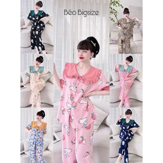 Đồ bộ cánh dơi pyjama bigsize -béo bigsize 40-95kg pyjama bigsize cao cấp mặc nhà đẹp,chất lụa nhật mát xịn