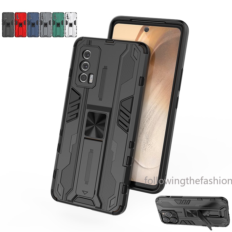 Ốp Điện Thoại Cứng Kiểu Áo Giáp Gắn Giá Đỡ Chống Sốc Cho VIVO iQOO Neo 7 Z3 Z5 Z6 Neo5 6 se 7 5G