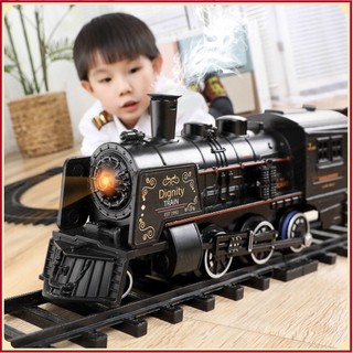 Tàu Lửa tàu hỏa xe lửa Hiệu ứng ánh sáng và âm thanh Hơi nước và khói 181x78cm ☘️ FREESHIP ☘️