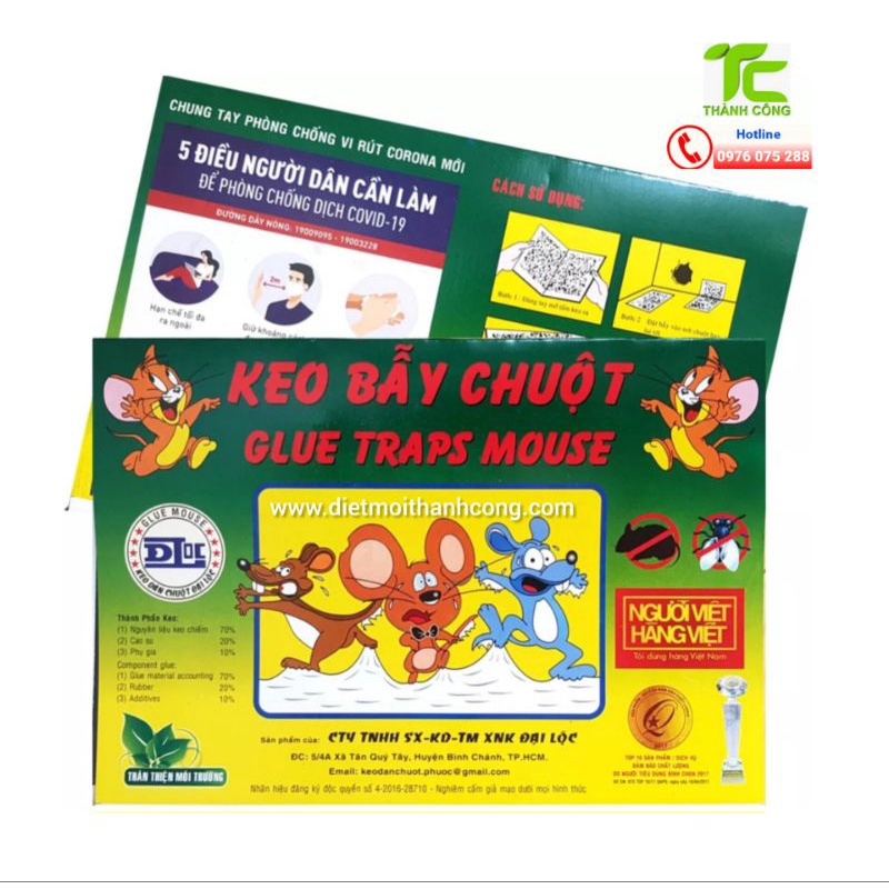 Keo dính chuột 20 miếng bên trong có sẵn mồi nhử (Rẻ Vô Địch)