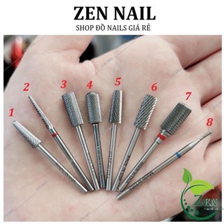 Đầu mài móng Mỹ, Đầu mài Phá, mịn, khóe tròn Cuticle,Trọn bộ đầy đủ