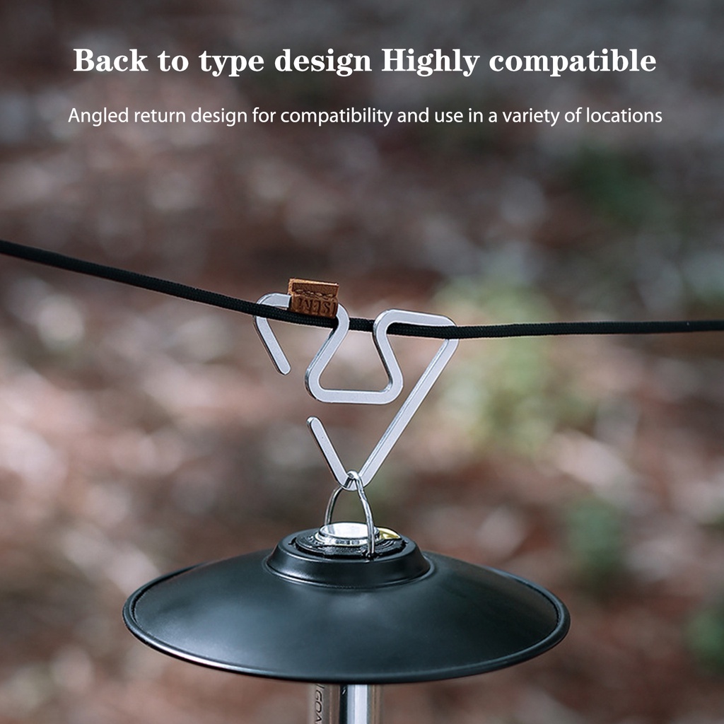 1 Móc Treo Hình Tam Giác Bằng Thép Không Gỉ Siêu Nhẹ Đa Năng Tiện Dụng Mang Theo Du Lịch Dã Ngoại