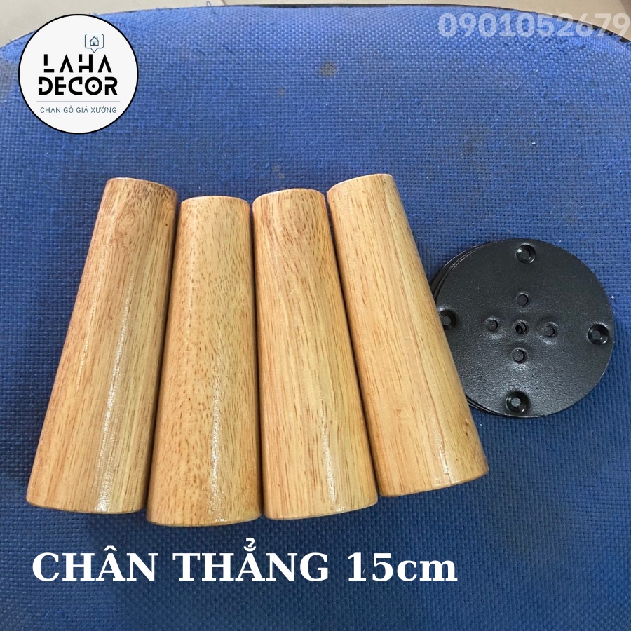 > Combo 4 chân dài 15cm. Dùng làm chân tủ, chân bàn,... - Tặng PAD Sắt chất lượng gắn