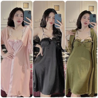 Váy ngủ có áo choàng Sexy Lụa Latin cao cấp