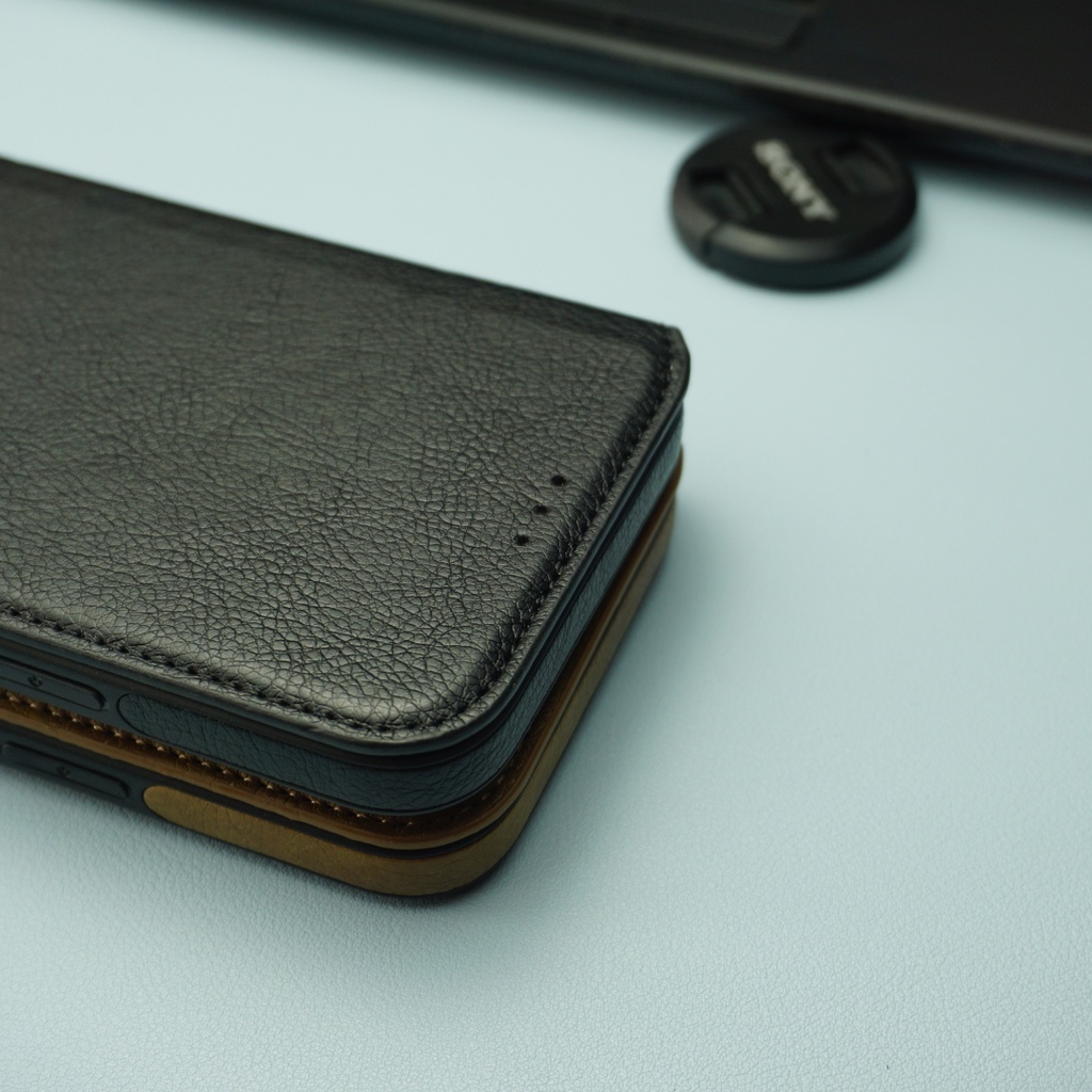 Bao da iphone nắp gập  tích hợp ví , ngăn đựng thẻ . x series /11 serries/12serries/13 series .