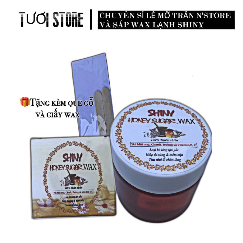 SÁP WAX LÔNG LẠNH MẬT ONG SHINY(TẶNG KÈM GIẤY VÀ QUE GỖ)