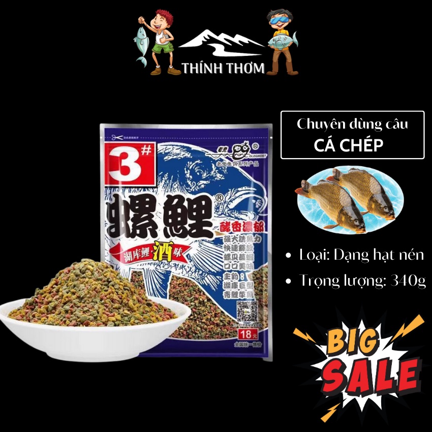 Mồi câu cá chép Lão Quỷ số 3 [ SIÊU NHẠY ️] Mồi câu cá chép, trắm,trôi 4 mùa thương hiệu Lão Quỷ