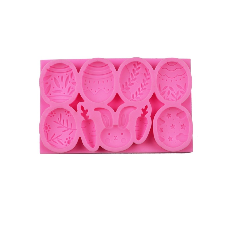 Khuôn Silicone Tạo Hình Làm Bánh Kẹo Hình Thỏ Phục Sinh