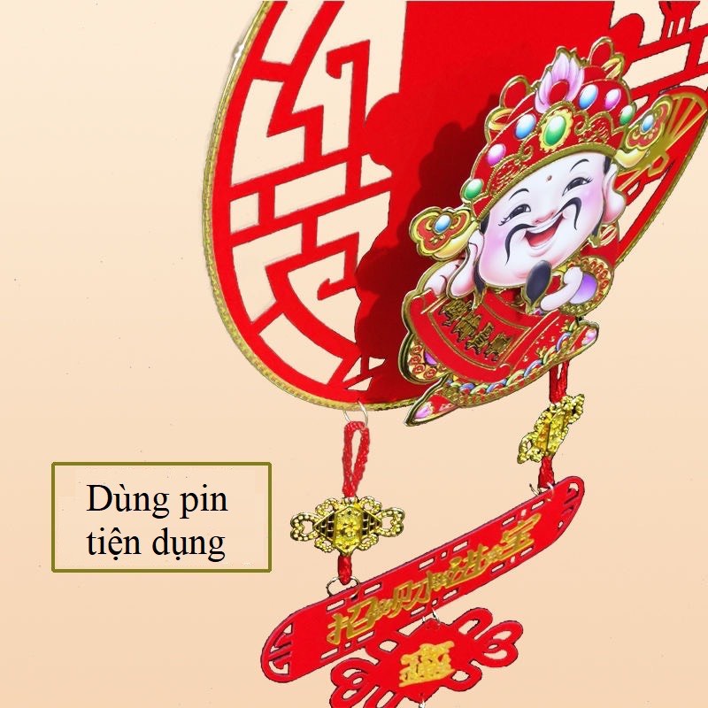 Dải Treo Thần Tài Lắc Đầu Gọi Tài Lộc, Cầu May Mắn Đón Tết 2023. Đồ trang trí Thần Tài Tết Nhiều màu sắc