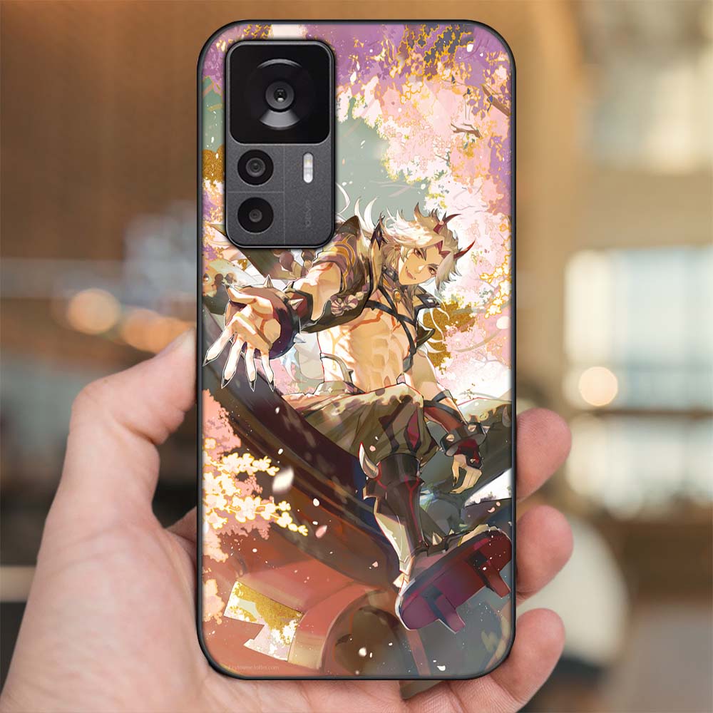 Ốp lưng Xiaomi 12T Pro viền đen in hình Arataki Itto Genshin Impact