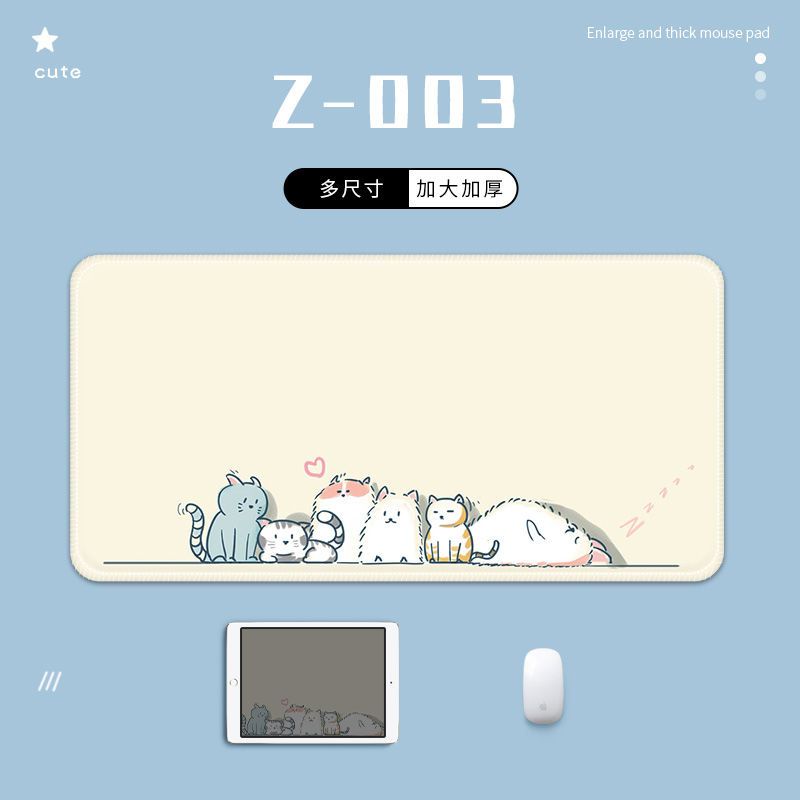 Tấm Lót Chuột Và Bàn Phím Máy Tính Cỡ Lớn Chống Trượt In Hoạt Hình Dễ Thương Cho Học Sinh / Văn Phòng