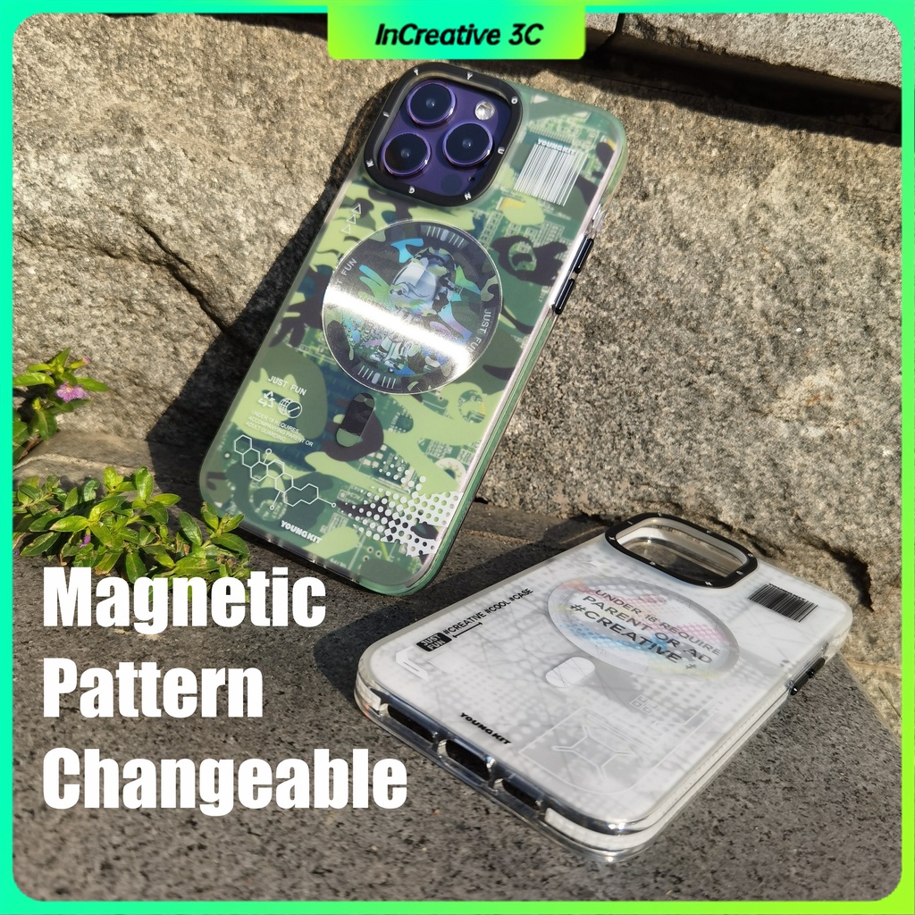 ốp lưng magnetic casing for iphone 13 14 pro max PM cao cấp Ốp Điện Thoại TPU Mềm Chống Sốc Chống Dấu Vân Tay In Họa Tiết 3D Có Nam Châm Cho iPhone 14 13 Pro Max Plus