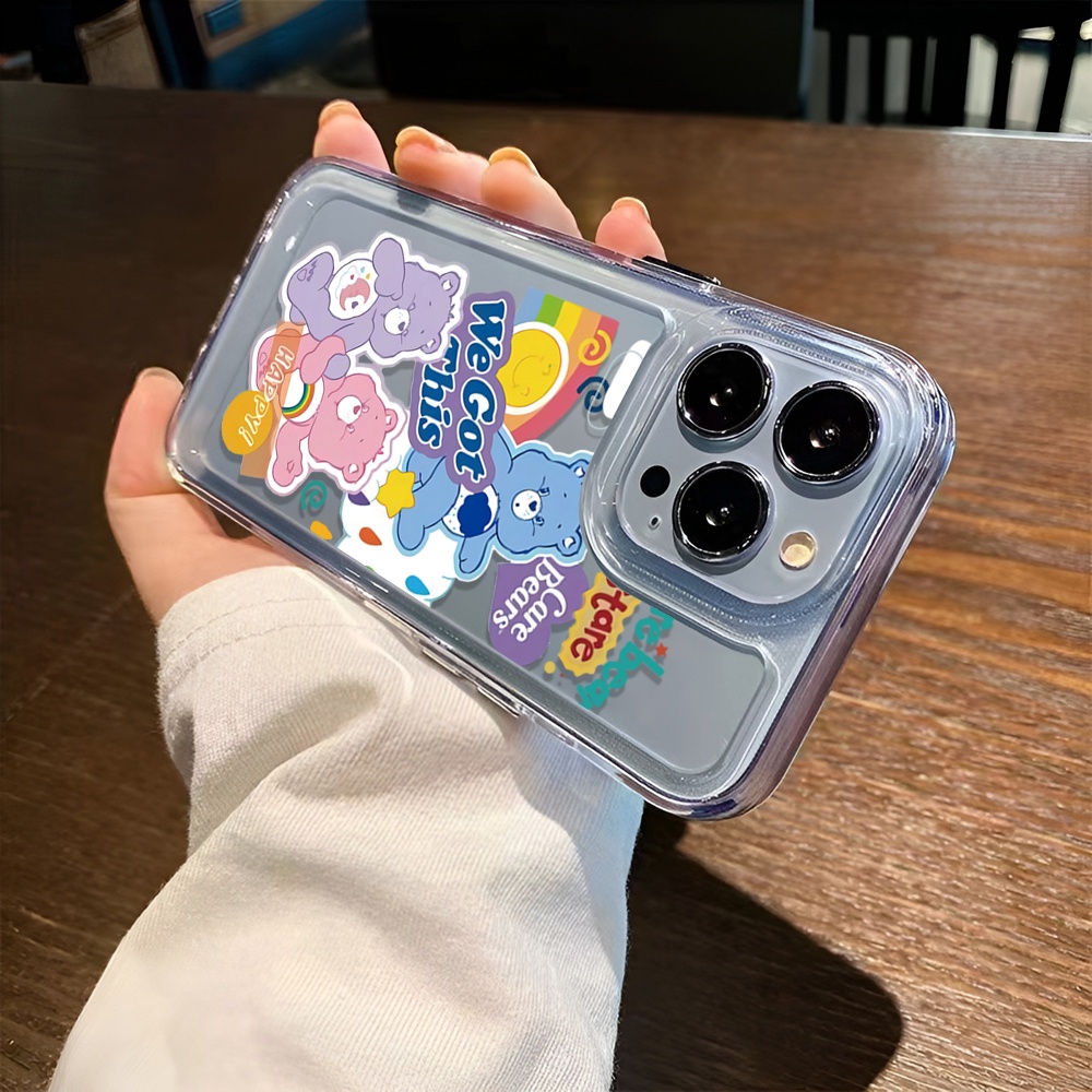 Ốp Điện Thoại TPU Mềm Chống Sốc Màu Trong Suốt Hình Gấu Cho IPhone 14 Pro Max13 12 11 Pro XS Max X XR 7 8 6S Plus