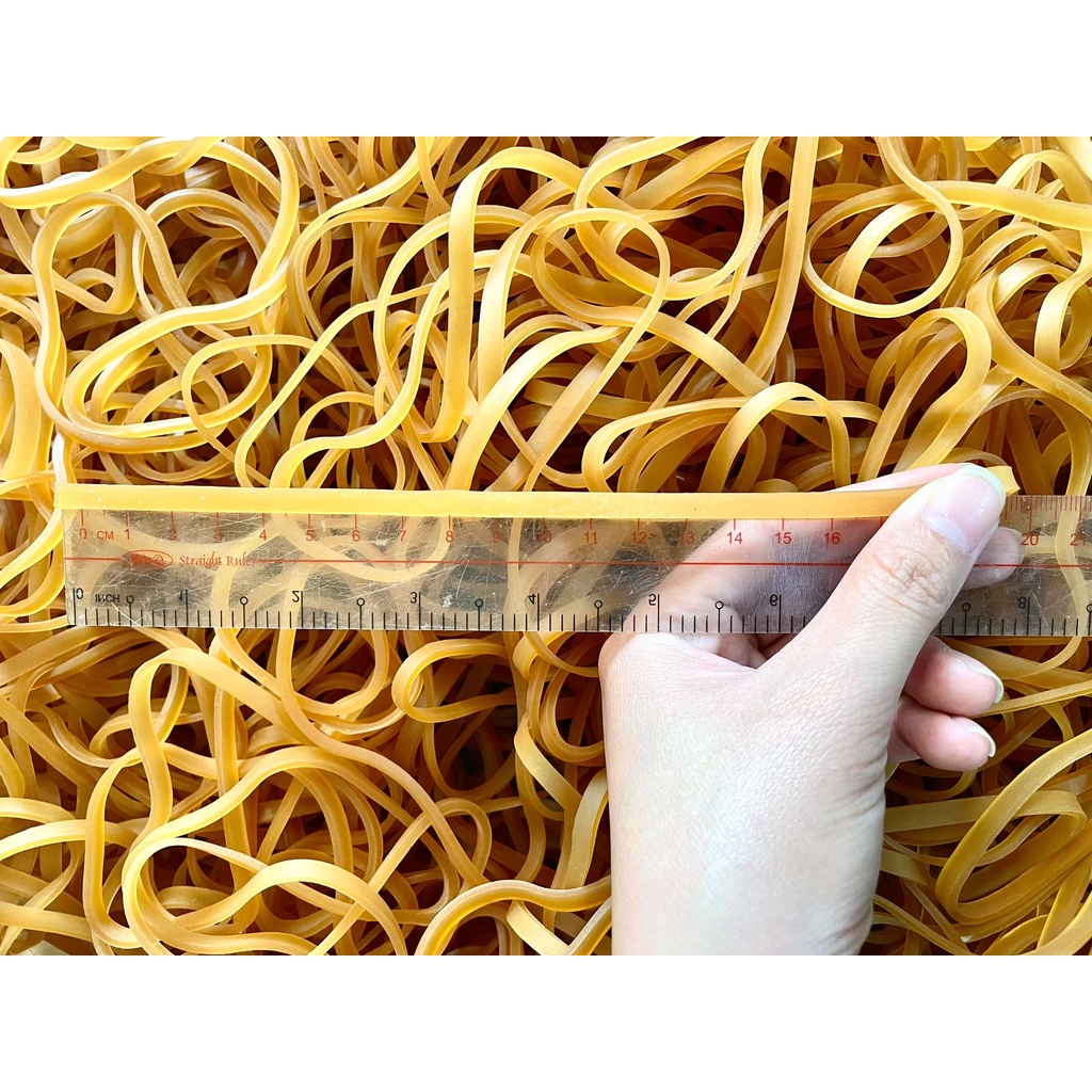 Dây Thun bản lớn, bản to, bản dày kích thước 400x5mm đường kính 12.5cm - bịch 500g loại tốt