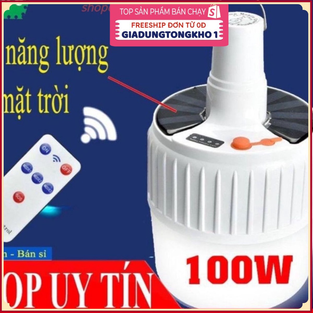 (Bán Buôn Sỉ) Bóng đèn tích điện 100W có điều khiển T2