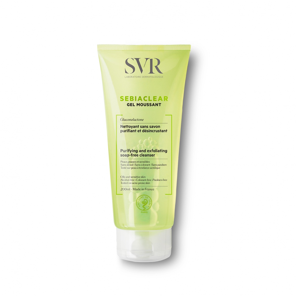 Sữa rửa mặt dành cho da dầu mụn SVR Sebiaclear Gel Moussant 55ml/200ml/400ml - Ngochan Cosmetics