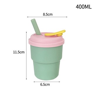 Bình Nước Silicone 400ML Kèm Ống Hút JP5