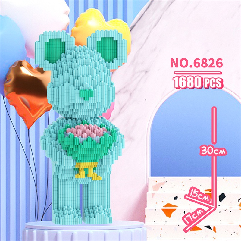 Bộ Đồ Chơi Lắp Ráp Hình Gấu Violent Bằng ABS Gồm 24 Mảnh Dành Cho Trẻ Em