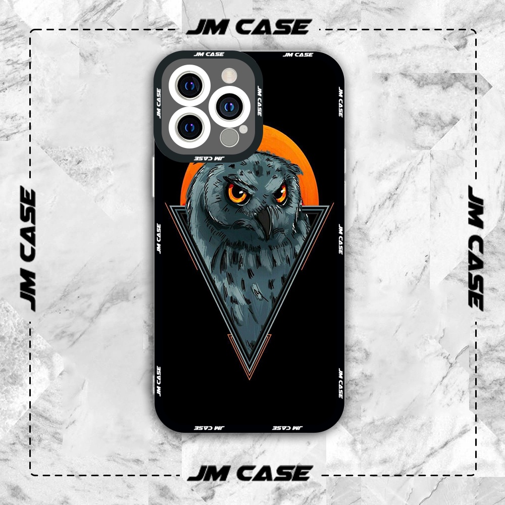 Ốp lưng iphone cạnh vuông JMCase Con Cú Owl Động Vật Hoang Dã /8plus/x/xs/11/12/pro/max/plus/promax