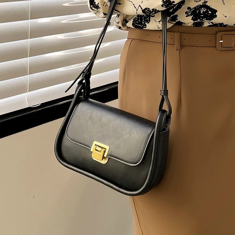 Túi xách nữ đeo vai, đeo chéo form basic đứng đẹp chất da trơn dày mềm mịn H8