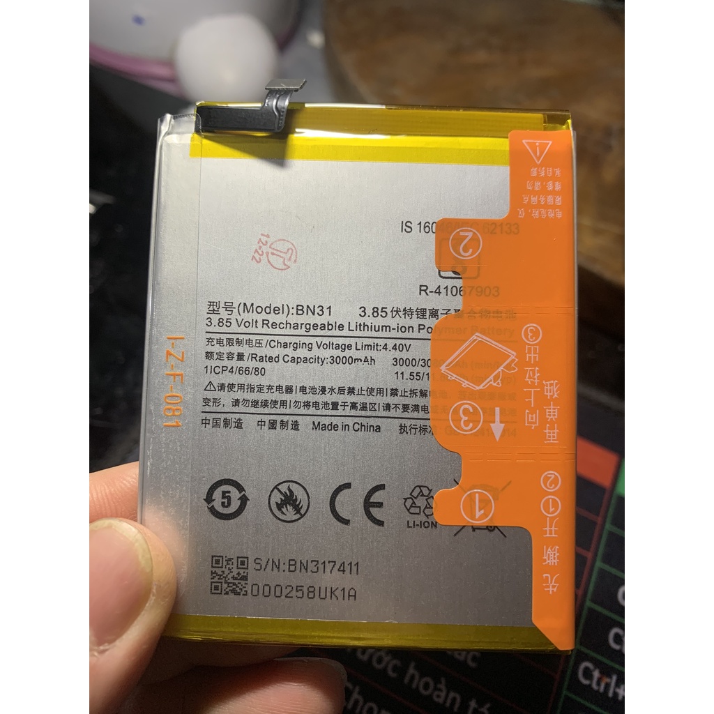 Pin xiaomi Mi A1 / MI 5X / Redmi note 5a / note 5a prime / S2 / BN31 / 3080mAh