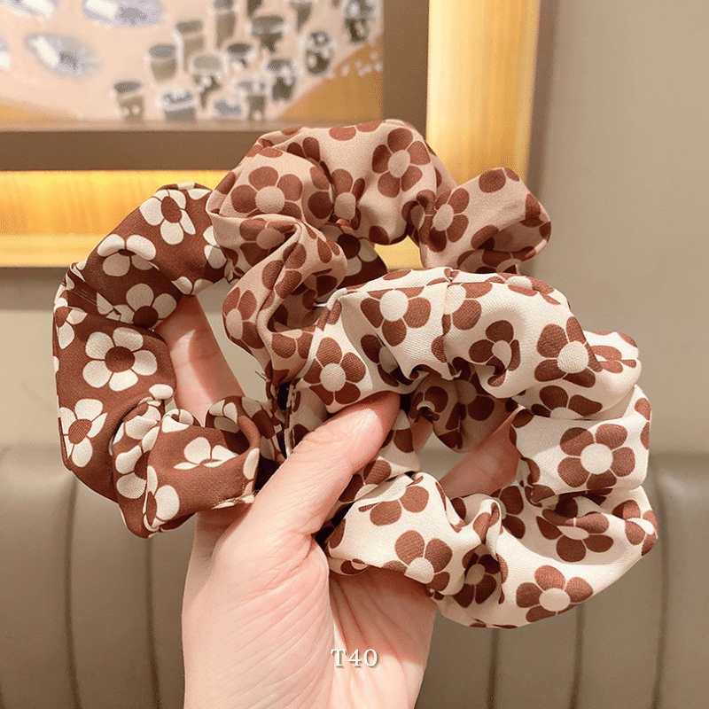 Buộc Tóc Cột Tóc Vải Scrunchies Nhiều Màu Chấm Bi Kẻ Sọc Caro Phong Cách Hàn Quốc Hot Trend Annie