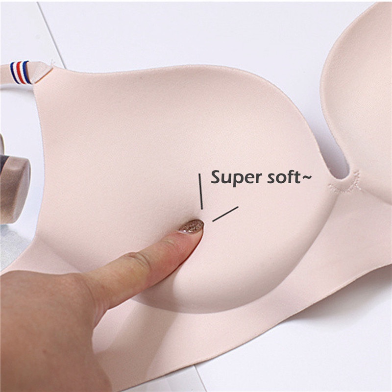 Áo Lót Nâng Ngực Không Đường May Thoải Mái Thời Trang Cho Nữ