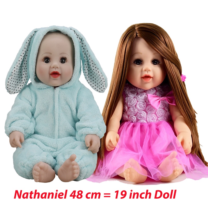 Búp Bê Tái Sinh Nhựa Mềm Nathaniel 48 Cm 19 Inch Reborn Doll Đồ Chơi Cho Bé, Mô Hình Búp Bê Tiền Sản