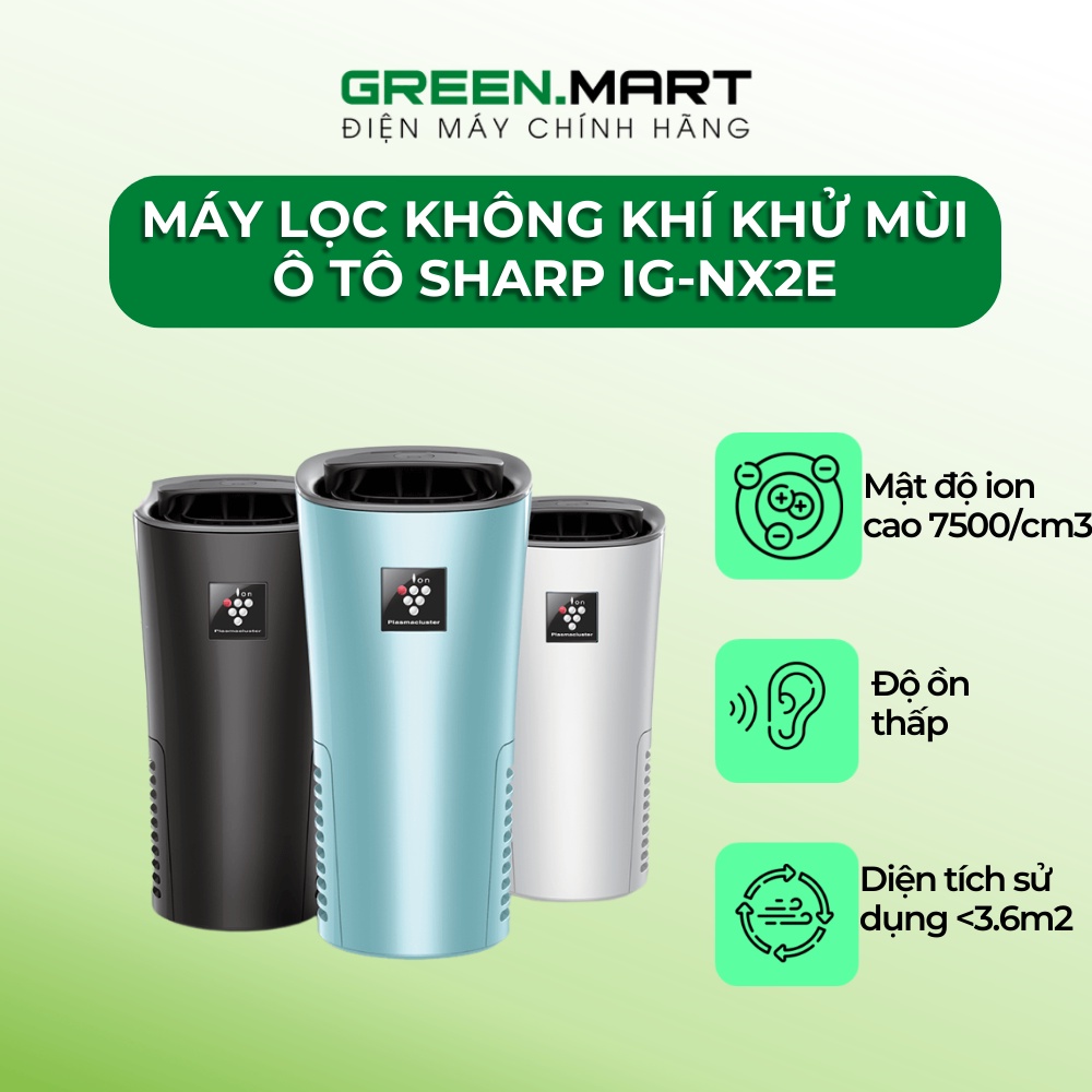 Máy lọc không khí ô tô Sharp IG-NX2E | Lọc không khí ô tô IG-GC2E | Hút mùi và khói hiệu quả | Bảo hành toàn quốc