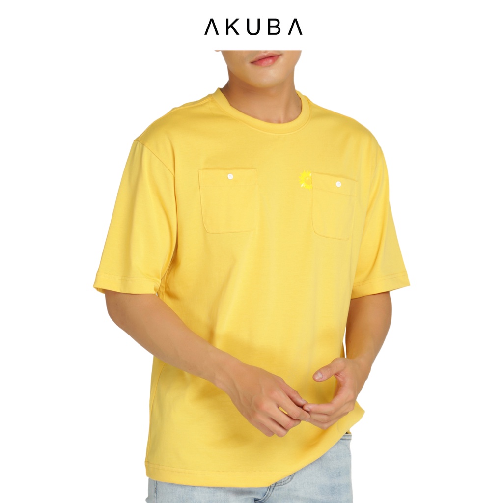 [TRỢ GIÁ] Áo thun nam Akuba tay ngắn form oversize, chất liệu 100% cotton 01JW120