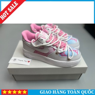 Giày sneaker thể thao af1 lv hồng, giày thể thao nam nữ