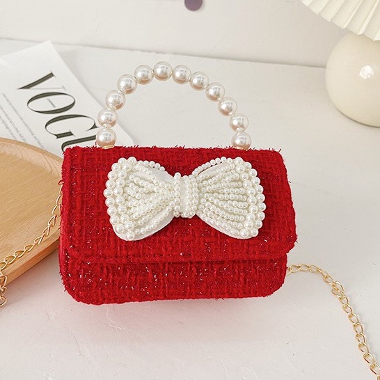 Túi xách cho bé gái,túi xách bé gái dạ nơ cườm lấp lánh cực kỳ sang chảnh,cute