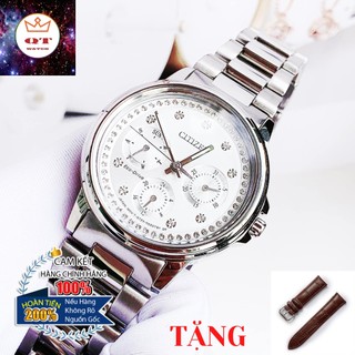 Đồng hồ nữ citizen eco-drive fd2040-57a chính hãng tặng dây da cao cấp
